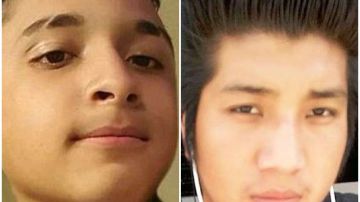 A la izquierda, Sergio Arita Triminio, de 14, y Edvin Escobar Méndez, de 17.