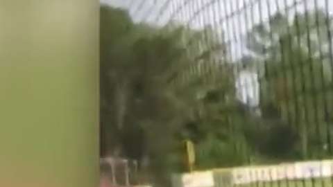 La mujer manejó erráticamente dentro del estadio