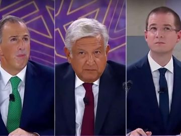 José Antonio Meade, Andrés Manuel López Obrador y Ricardo Anaya.