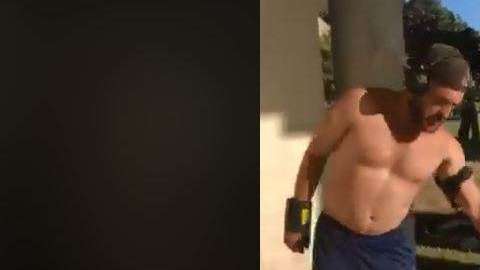 El corredor no tuvo piedad con el indigente.