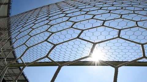 Una de las porterías del estadio Mineirao, donde Brasil fue eliminado por Alemania en 2014.  (Foto: DOUGLAS MAGNO/AFP/Getty Images)