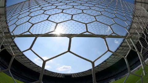 Una de las porterías del estadio Mineirao, donde Brasil fue eliminado por Alemania en 2014.  (Foto: DOUGLAS MAGNO/AFP/Getty Images)