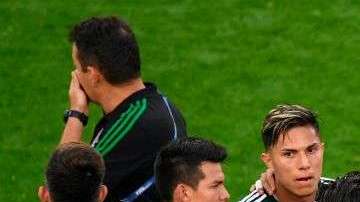 Javier Hernández después de la derrota contra Suecia. JORGE GUERRERO/AFP/Getty Images