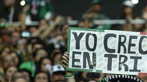 La afición mexicana en el Estadio Olímpico Luzhniki. (Foto: Imago7/Alejandra Suárez)