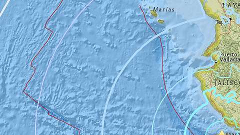 La magnitud preliminar del sismo frente a Jalisco de 6.0 posteriormente se ajusta a 5.9.