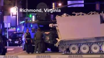 Captura de pantalla del vehículo militar robado.