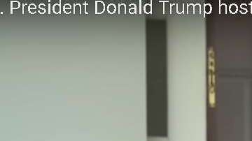 Trump recibe en la Casa Blanca al presidente de Portugal.