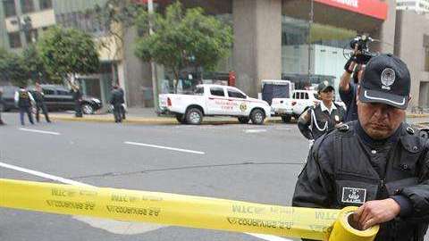 La zona fue acordonada.