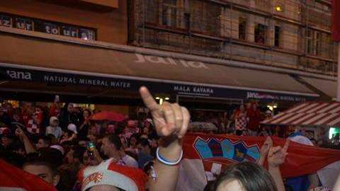 Los aficionados croatas celebraron hasta altas horas de la madrugada