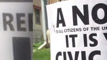 "Es tu deber reportar a extranjeros indocumentados", dice parte del cartel.