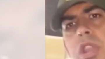 El agente pidió identificaciones a los pasajeros.