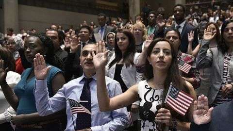 Una ceremonia de naturalización.
