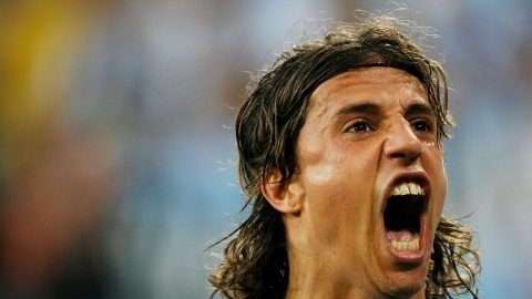 El legendario Hernan Crespo con la camiseta de la selección argentina.  (Foto: Shaun Botterill/Getty Images)