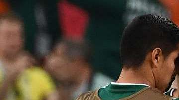 Edson Álvarez después del autogol. ANNE-CHRISTINE POUJOULAT/AFP/Getty Images