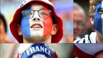 Hinchas de Francia y Bélgica. Getty Images