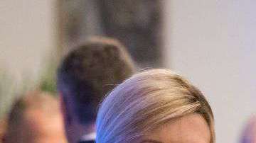 Kolinda Grabar-Kitarovic y Donald Trump.  BENOIT DOPPAGNE/AFP/Getty Images