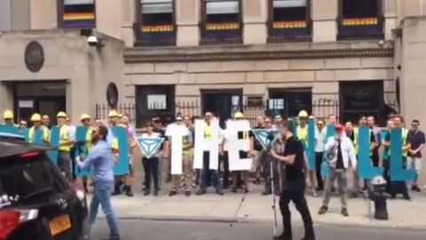 El grupo realizó su manifestación el sábado pasado.