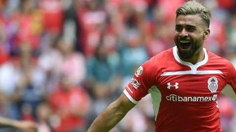 Pedro Canelo un gol para el Toluca contra el Morelia. (Foto: Imago7/Alejandra Suárez)