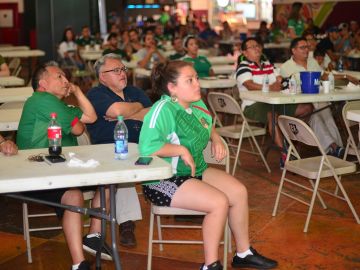 Seguidores de la selección mexicana llenaron Chitown para ver el juego contra Brasil. (Javier Quiroz / La Raza)