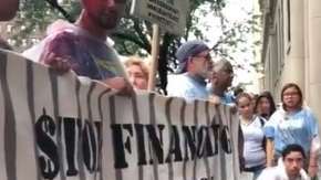 El frente de la manifestación