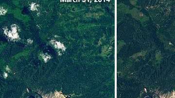 Las imágenes muestran los diferentes colores de los lagos del cráter en tres días diferentes,