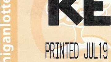 El boleto ganador de este juego de lotería de Michigan.