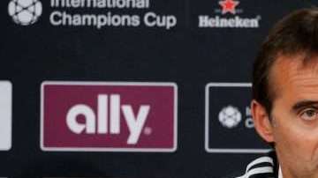 El entrenador del Real Madrid, Julen Lopetegui afirmó en Nueva Jersey que Luka Modric se queda. (Foto: EFE/Kena Betancur)