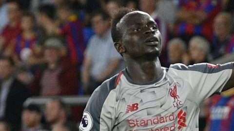 Sadio Mane celebra un gol con el Liverpool ante Crystal Palace. Foto: EFE/NEIL HALL