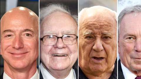 Bezos, Buffett, Ortega, Bloomberg y Ma.