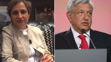 Carmen Aristegui y Andrés Manuel López Obrador.