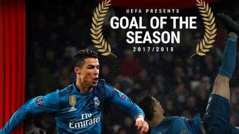 El golazo de chilena de Cristiano Ronaldo fue elegido el mejor de la UEFA