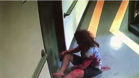 María Ríos a la espera de ser socorrida