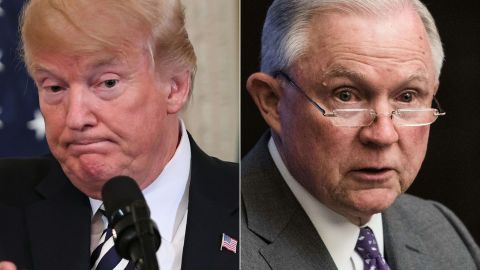 El presidente Trump y el fiscal general, Jeff Sessions.