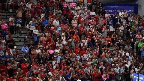 Trump estuvo el fin de semana en Ohio.  MANDEL NGAN/AFP/Getty Images