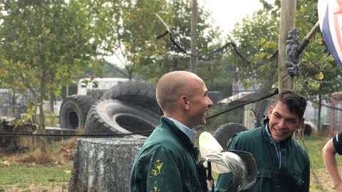 Hirving Lozano y el equipo del PSV Eindhoven pasaron una tarde de gotcha