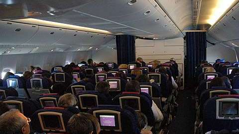 Interior de una aeronave de British Airways.