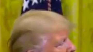 El presidente Trump lideró un evento con oficiales de inmigración.