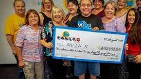 Los 11 ganadores de un gran premio de Powerball en California.