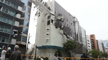 Edificio destruido en Osaka. EFE/ Jiji Press