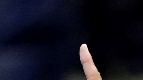 Nadal celebra la victoria ante Thiem.