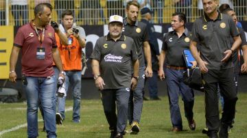 Dorados de Sinaloa ya tiene en Diego Armando Maradona a toda una 'celebridad'. (Foto: EFE/Juan Carlos Cruz)