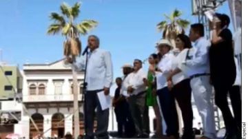 López Obrador encabezó un mitin en Guaymas, Sonora.