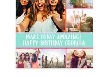 Una tarjeta de cumpleaños realizado en internet.