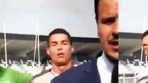 Cristiano Ronaldo y su bufonada a las cámaras de Juventus TV.