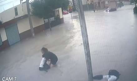 Una mujer rescató a los menores.