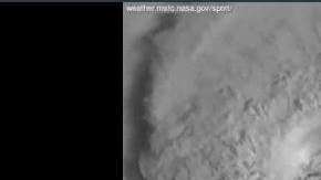 Así es como se ve en estos momentos el ojo del huracán Florence.