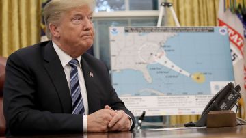 El presidente Trump habló del huracán Florence.