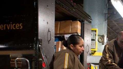 Trabajadores de UPS.  DON EMMERT/AFP/Getty Images