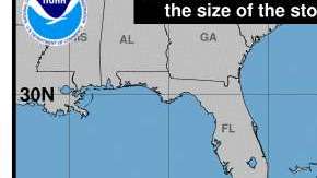 El cono contiene el probable paso de la tormenta Kirk en 5 días.