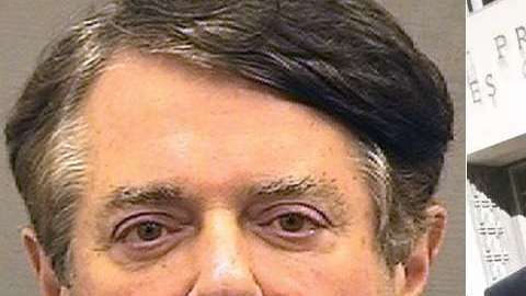 Dos momentos: Paul Manafort encarcelado y en una de sus primeras apariciones en la Corte.